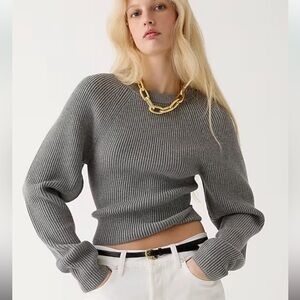 Jcrew raglan fitted grey sweater!